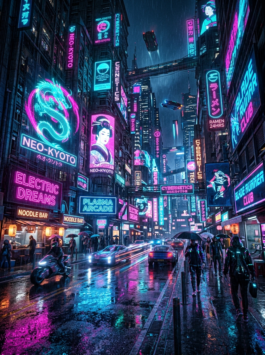 Cyberpunk City Lights